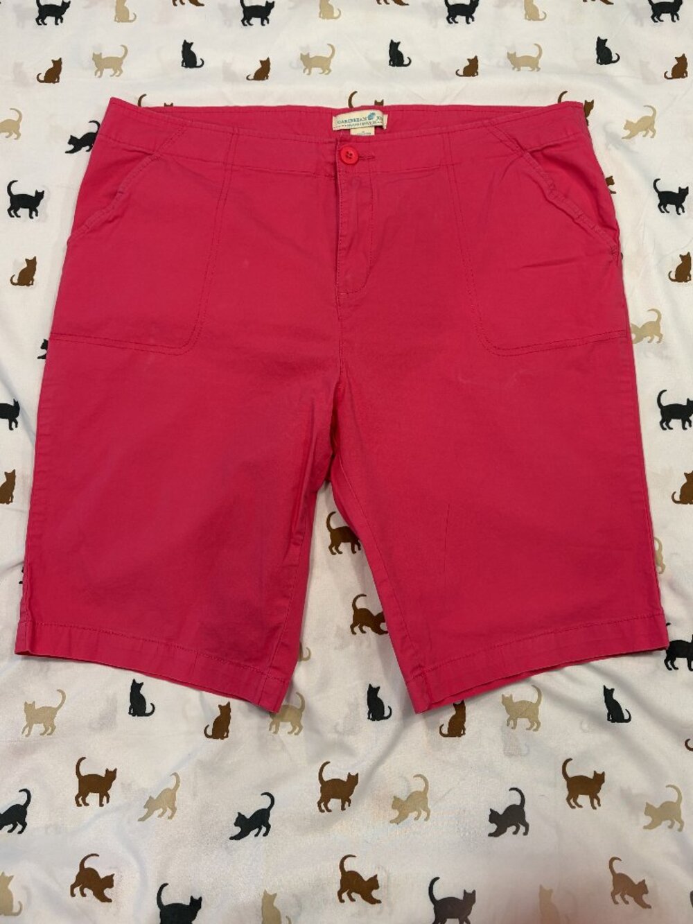 Caribbean Joe Pink Bermuda Shorts Size 16